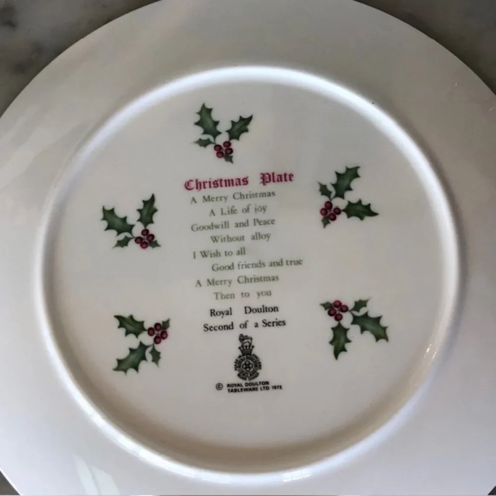 ROYAL DOULTON TABLEWARE LTD. Christmas 1978 Collectable Plate